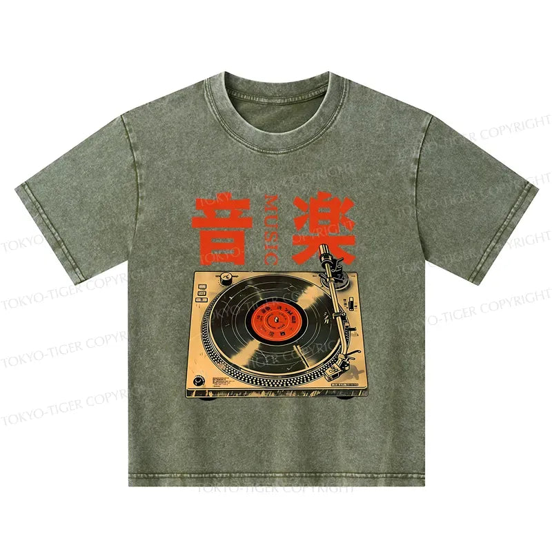Retro Music Record Player Kids T-Shirt
