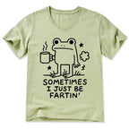 Kyoto-Lion Sometimes A Frog Just Needs To Fart V-Neck Classic T-Shirt