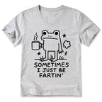 Funny Frog V-Neck T-Shirt for Daily Wear