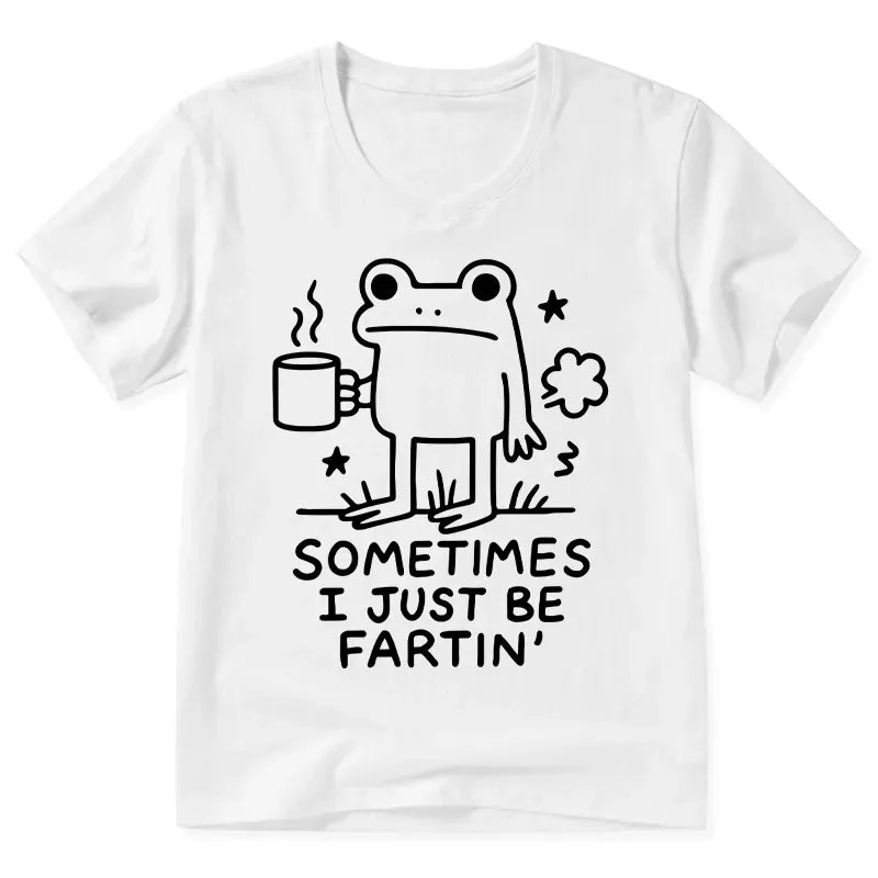 Kyoto-Lion Sometimes A Frog Just Needs To Fart V-Neck Classic T-Shirt