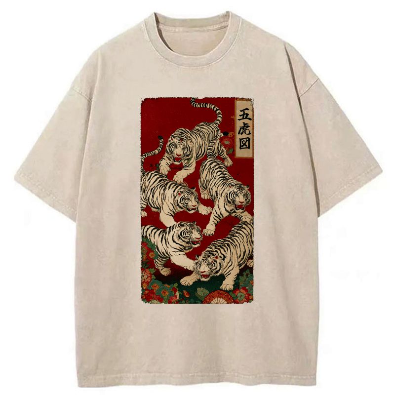 Five Fierce Tigers Unisex Tee for Daily Wear