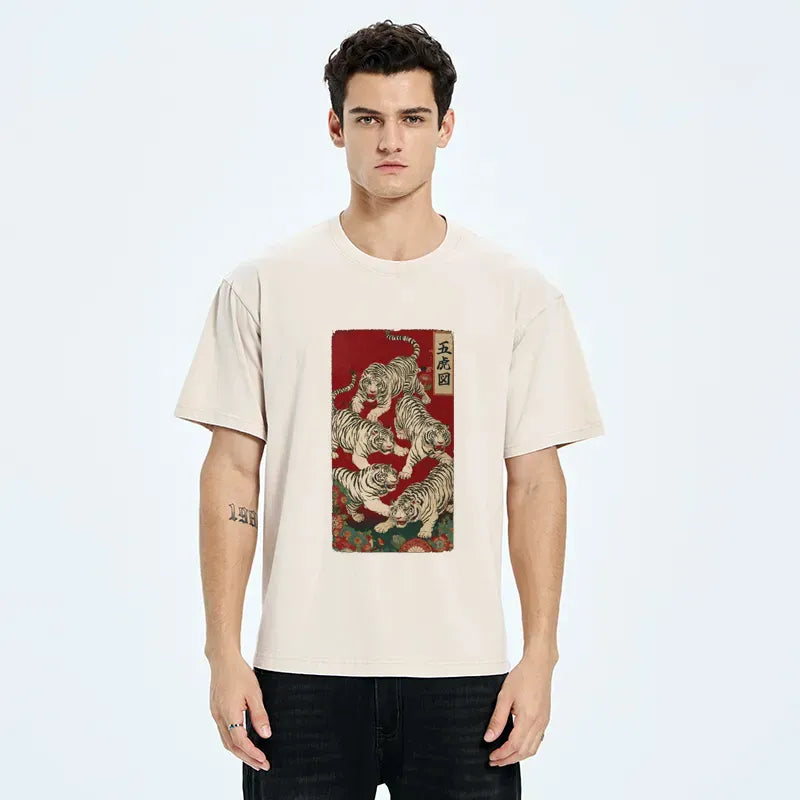 Five Fierce Tigers Unisex Tee for Daily Wear