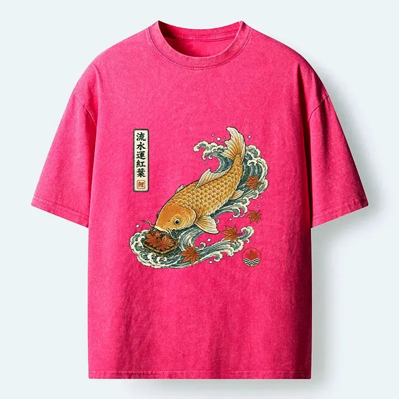 Ukiyo-e Maple Leaf T-Shirt Trendy Gift