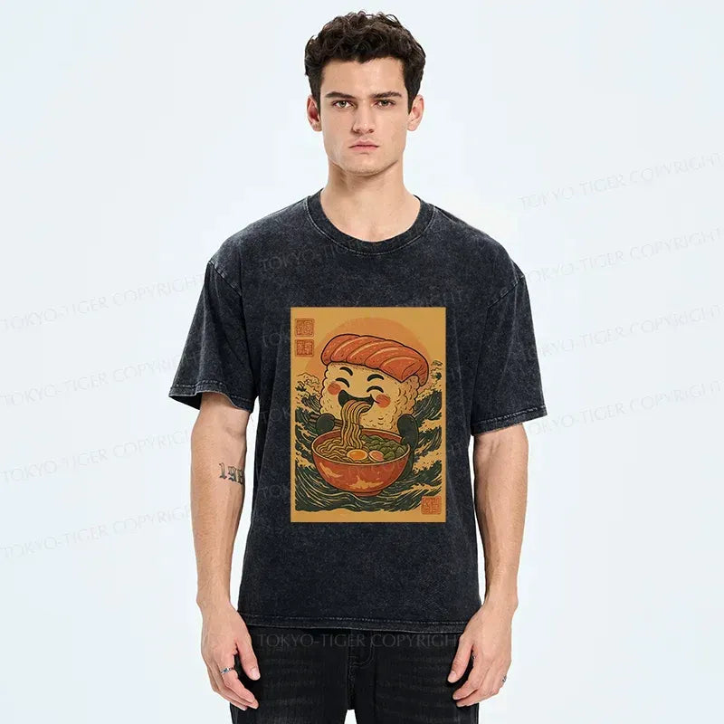 Vintage Japanese food tee for gift for him