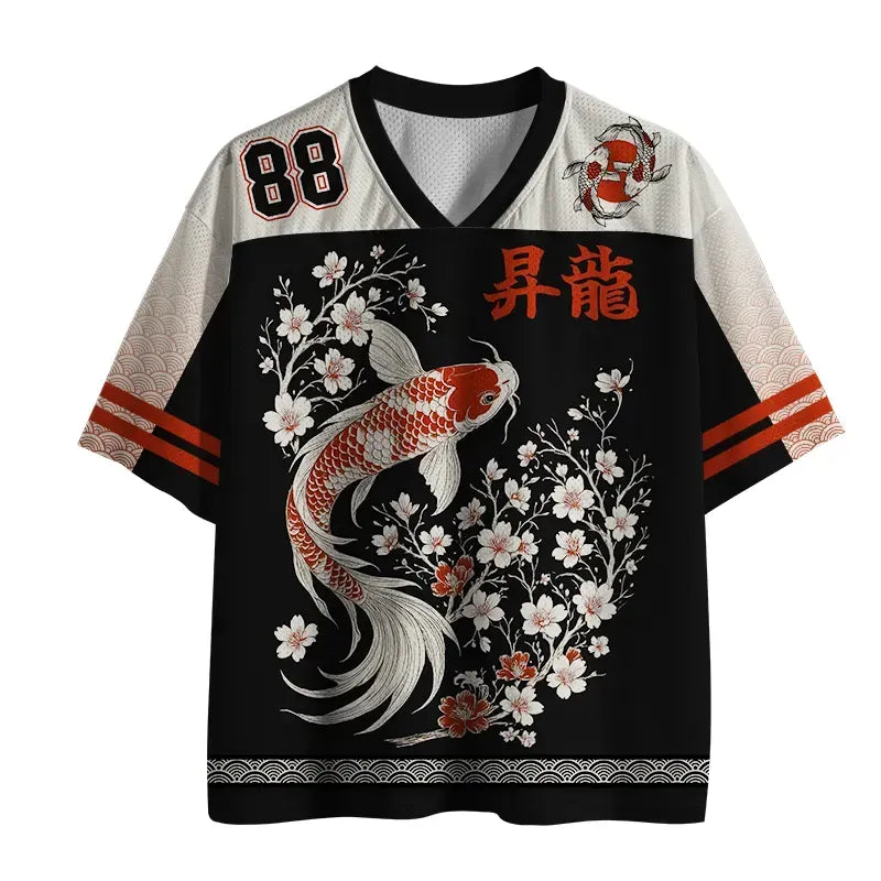 Japanese Streetwear Mesh Jersey with Free Shipping