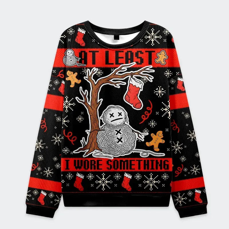 Kyoto-Lion Yarn Snowman Christmas Ugly Sweatshirt
