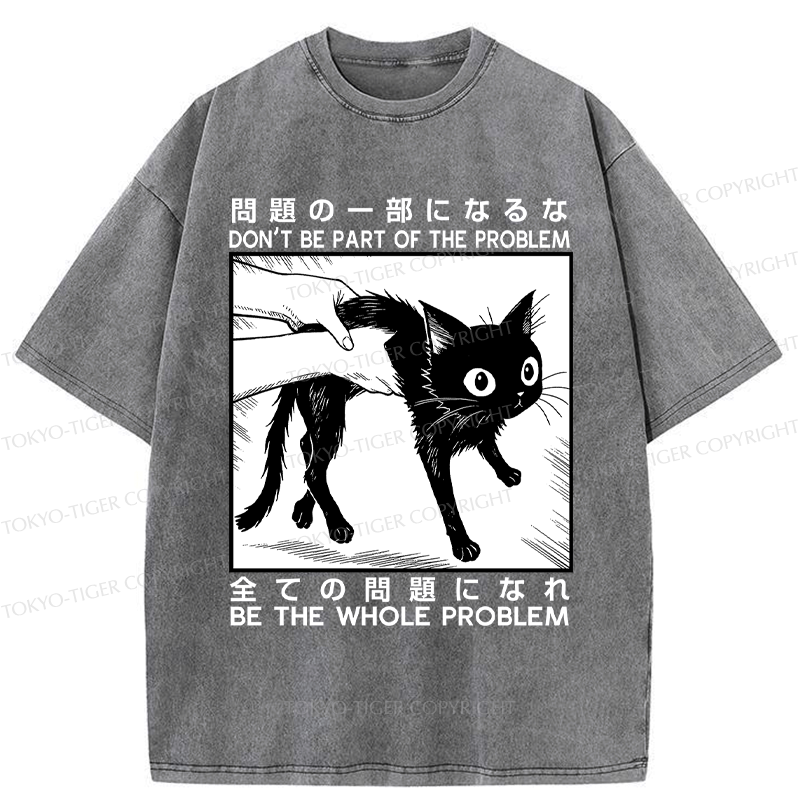 Japanese Vintage Cat T-Shirt for Streetwear