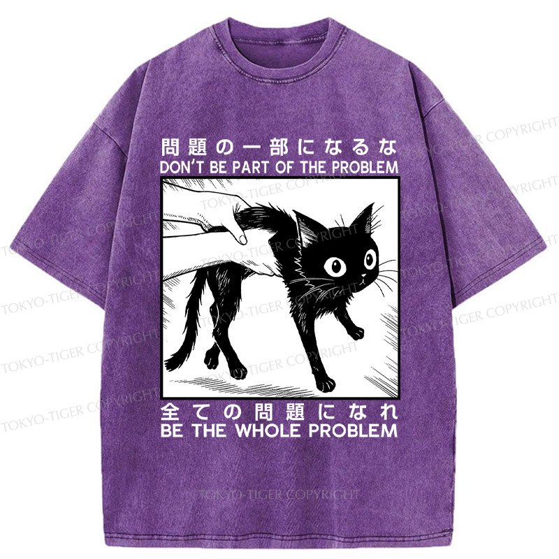 Japanese Vintage Cat T-Shirt for Streetwear