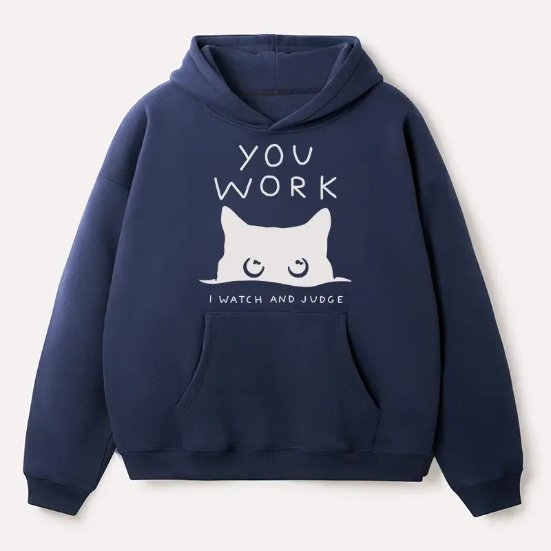 Japanese Cat Spying Hoodie Best Seller