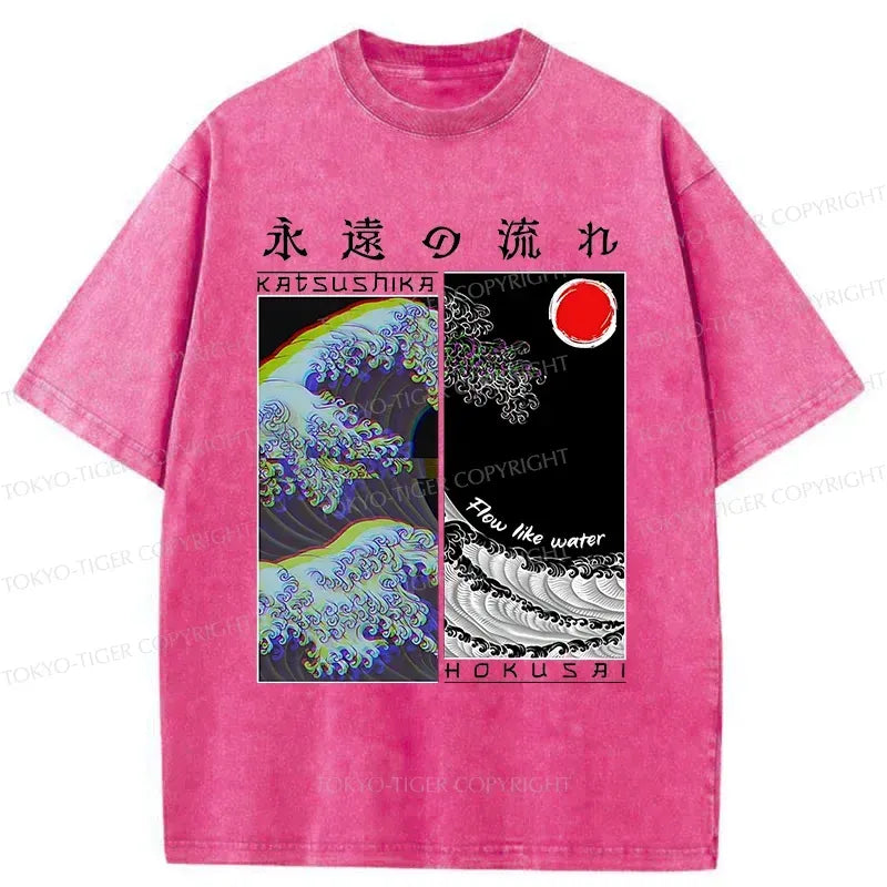 Unisex Ukiyo-e T-Shirt for Summer Vacation
