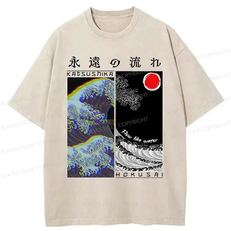Japanese Ukiyo-e Wave T-Shirt for Streetwear