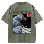 Unisex Ukiyo-e T-Shirt for Summer Vacation