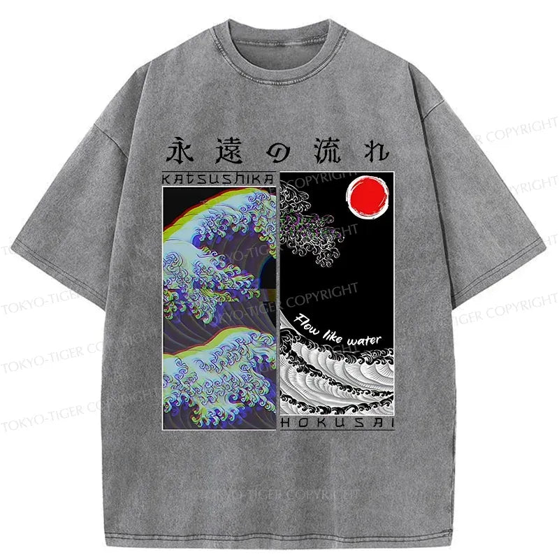 Japanese Ukiyo-e Wave T-Shirt for Streetwear