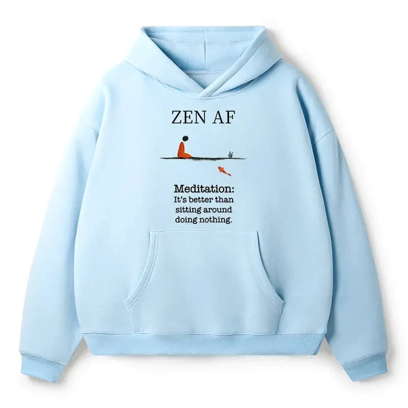 Kyoto-Lion Zen Vibes Only: The Power of Meditation Adult Fleece Hoodie