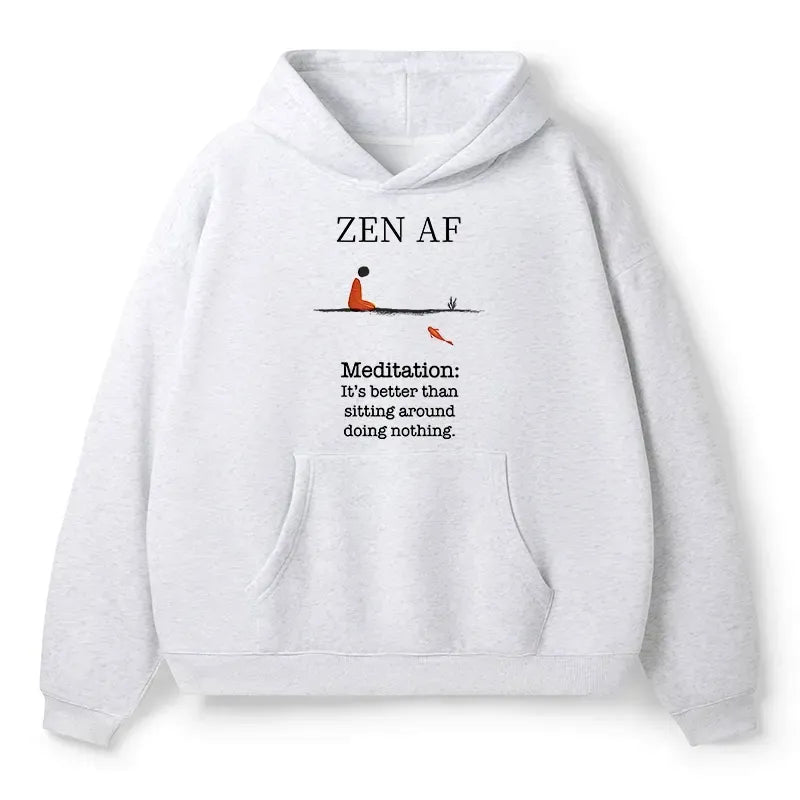 Kyoto-Lion Zen Vibes Only: The Power of Meditation Adult Fleece Hoodie