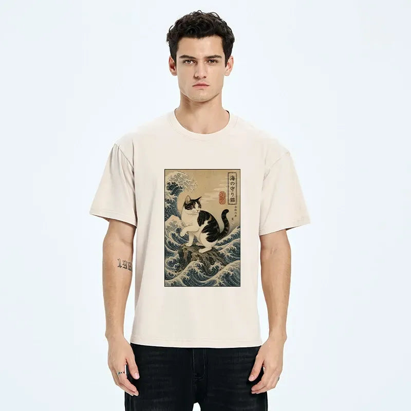 vintage Japanese cat tee for summer