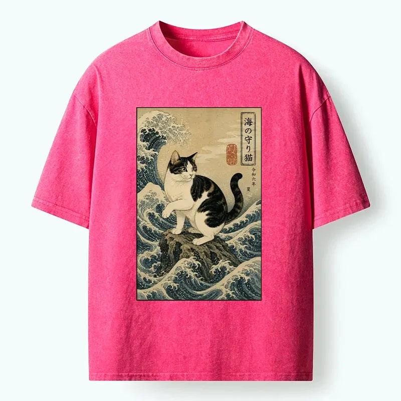 vintage Japanese cat tee for summer