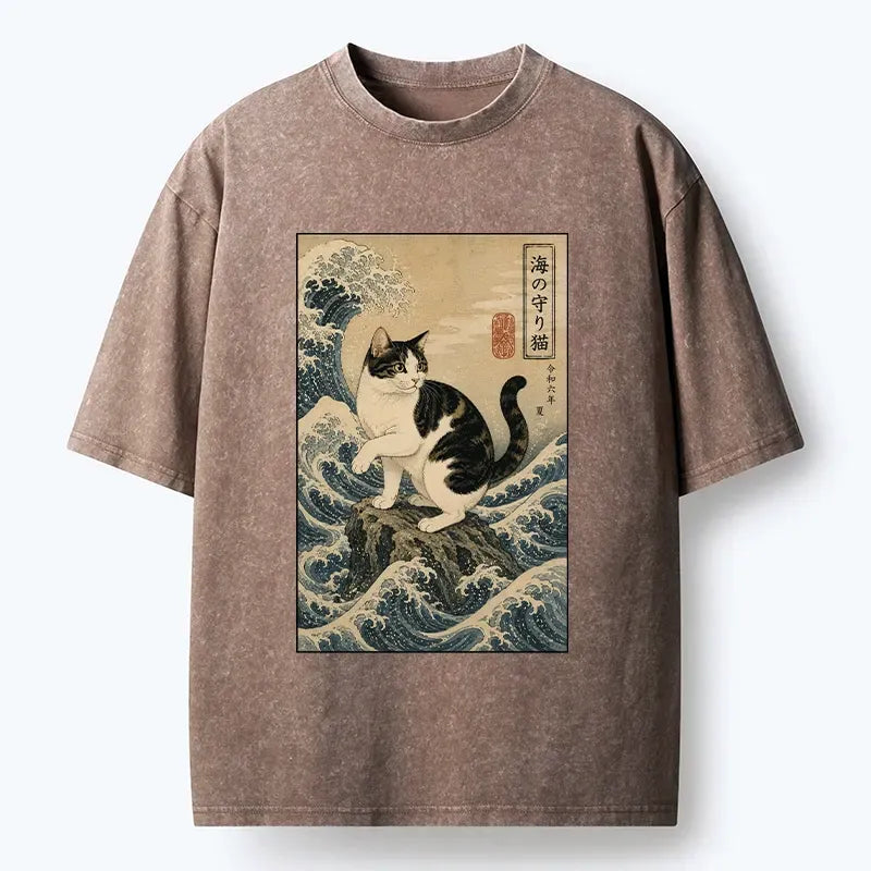 vintage Japanese cat tee for summer