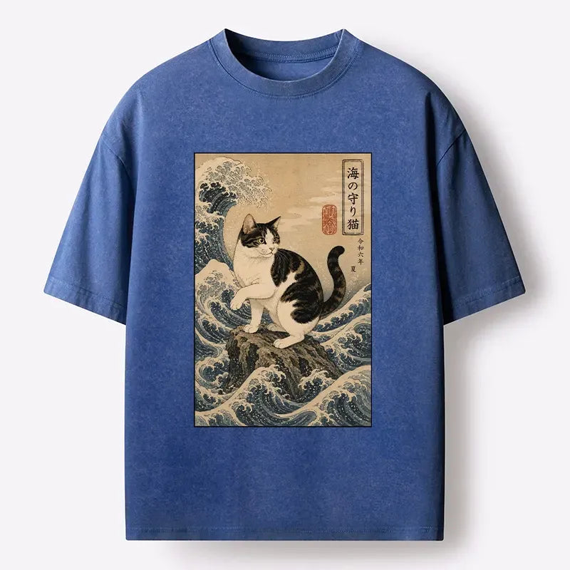 trending ukiyo-e cat shirt