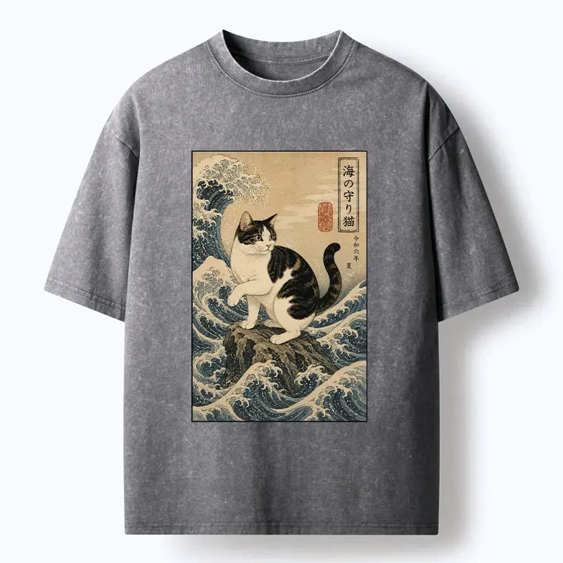 vintage Japanese cat tee for summer