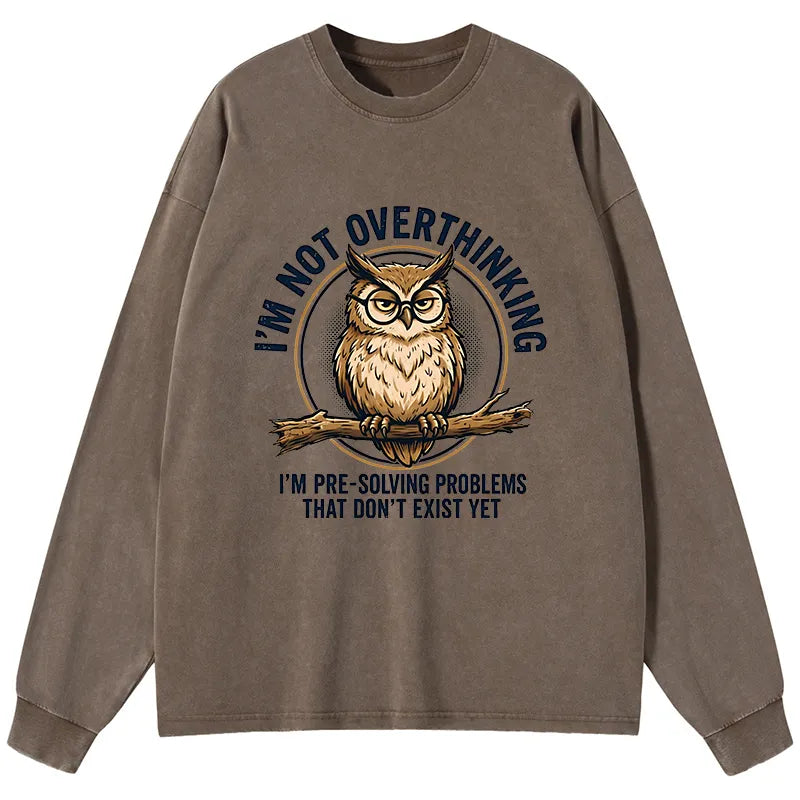 Kyoto-Lion Overthink Master Owl Washed Long Sleeve T-Shirt