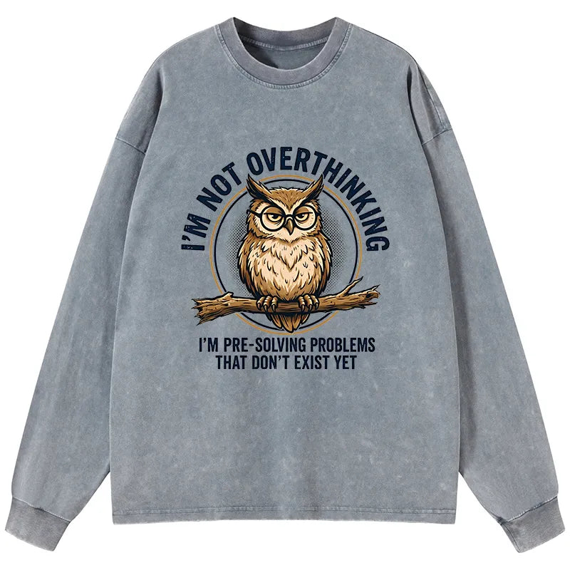 Kyoto-Lion Overthink Master Owl Washed Long Sleeve T-Shirt