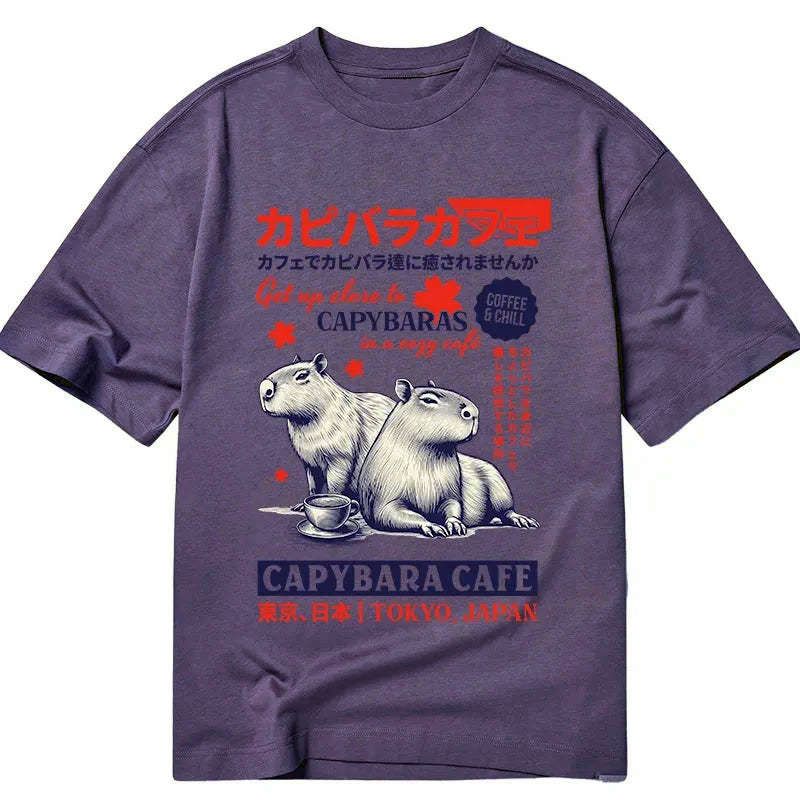 japanese capybara cafe t-shirt