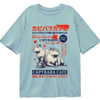 japanese capybara cafe t-shirt