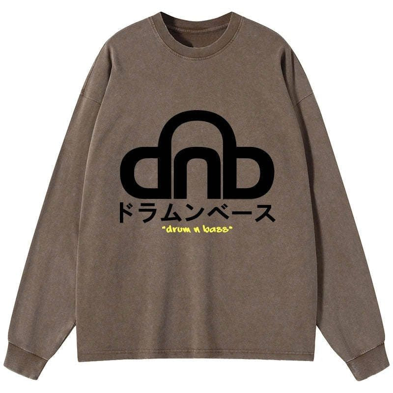Kyoto-Lion DNB Japan Washed Long Sleeve T-Shirt