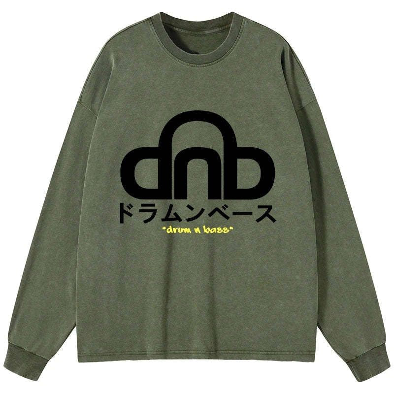 Kyoto-Lion DNB Japan Washed Long Sleeve T-Shirt