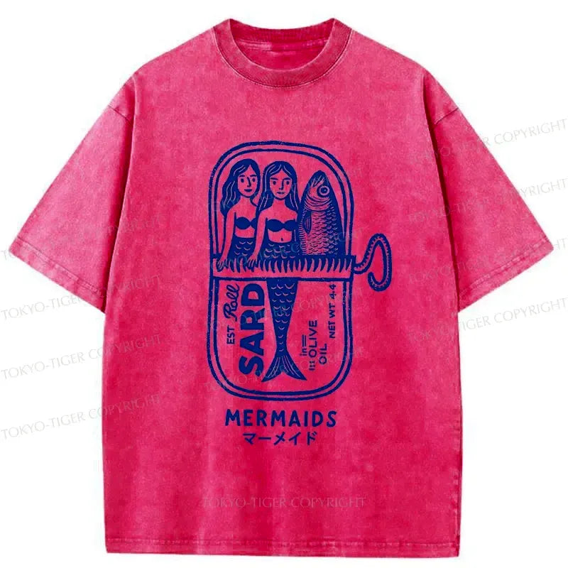 Kyoto-Lion Mermaid Can Washed T-Shirt