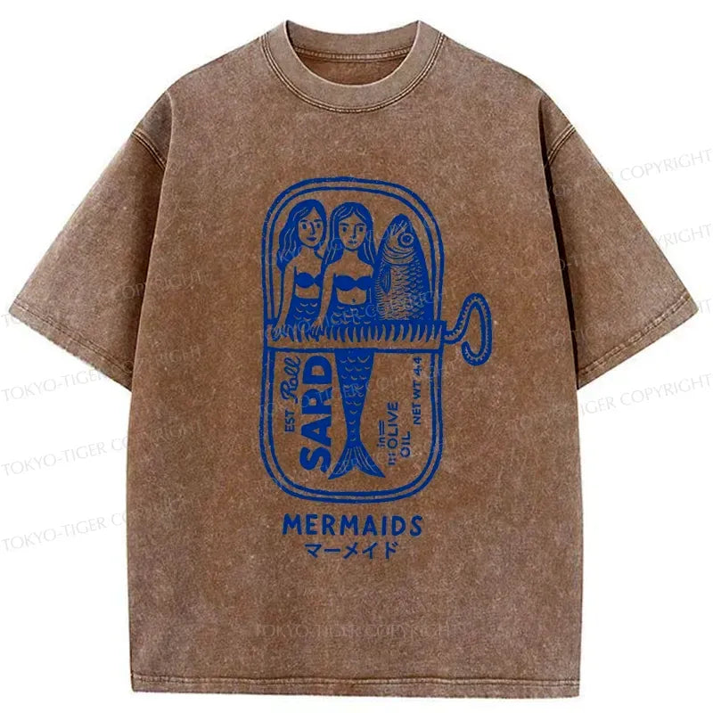 Kyoto-Lion Mermaid Can Washed T-Shirt
