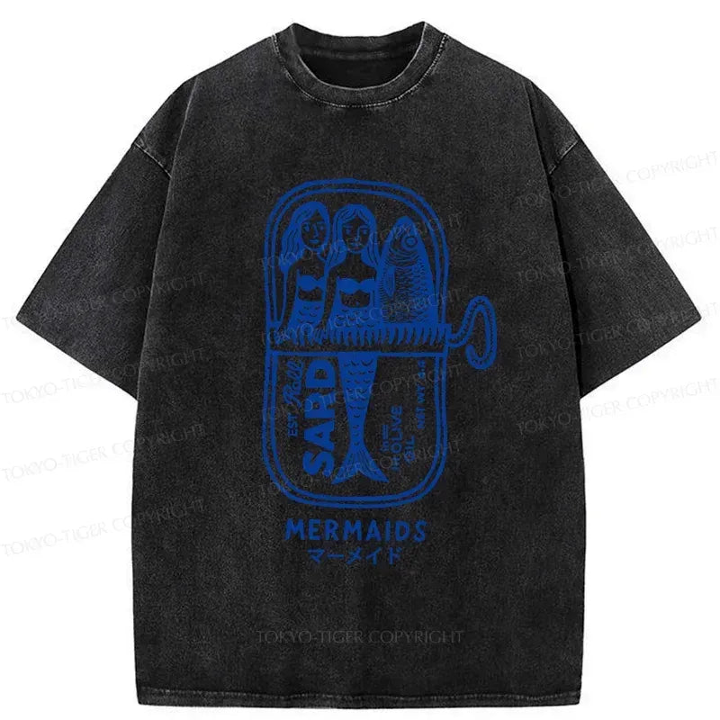 Kyoto-Lion Mermaid Can Washed T-Shirt