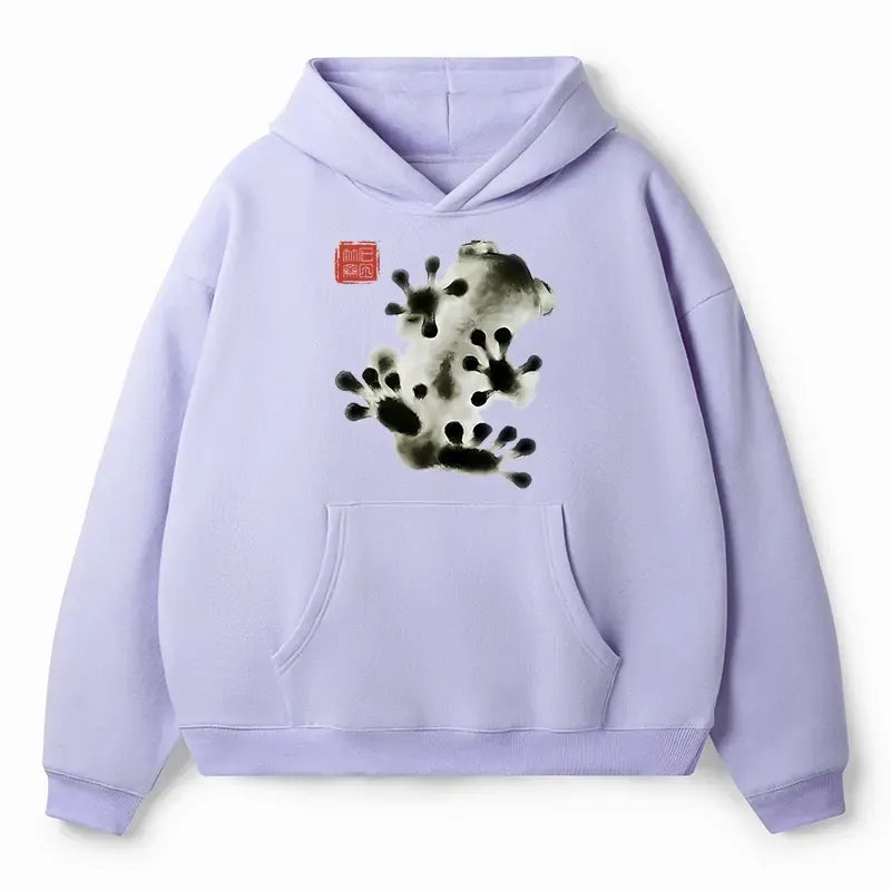 trending japanese frog ink hoodie for unisex