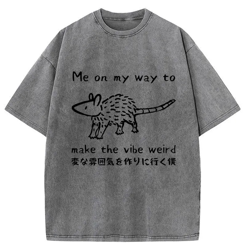 Kyoto-Lion Making The Vibe Weird Washed T-Shirt