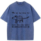japanese vintage washed t-shirt for streetwear
