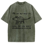 japanese vintage washed t-shirt for streetwear