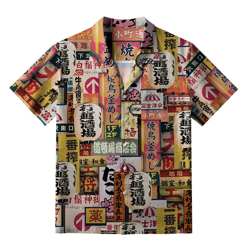 Orange Aloha Shirt for Street Style
