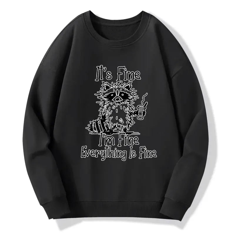 Kyoto-Lion Raccoon Fine Meme Classic Sweatshirt