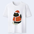 Japanese Cat Santa Hat T-Shirt