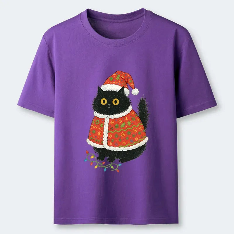 Cat Wearing Santa Hat Gift for Him