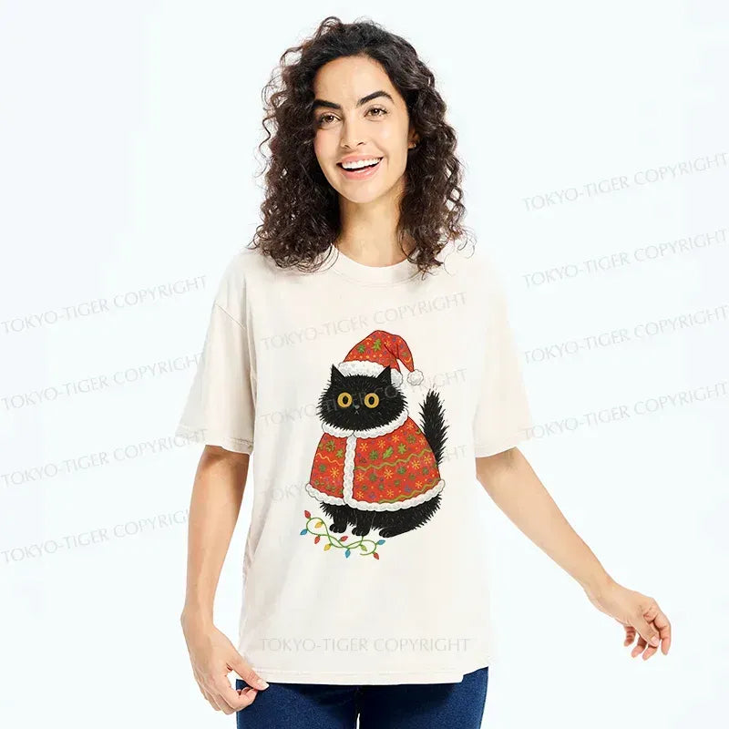 Vintage Japanese Cat T-Shirt for Daily Wear