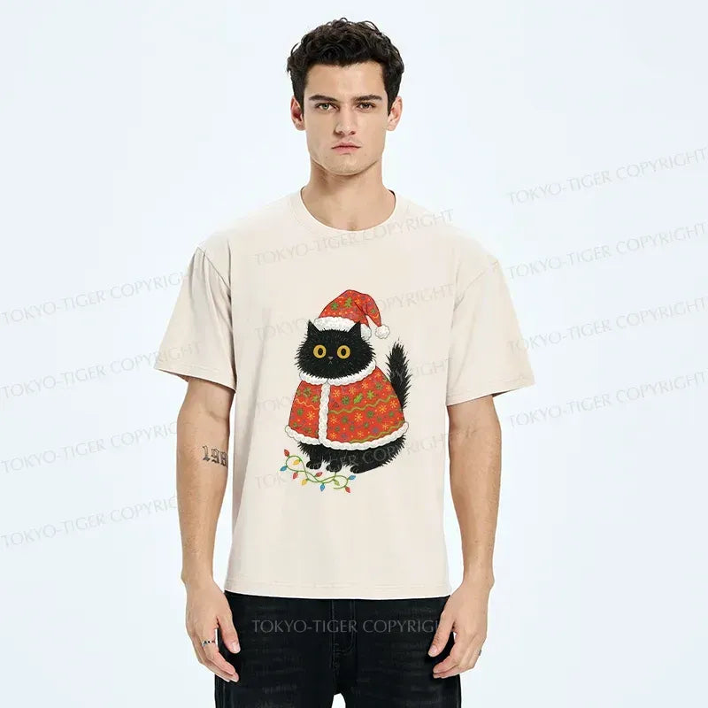 Vintage Japanese Cat T-Shirt for Daily Wear