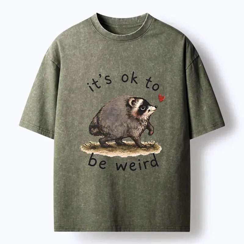 Japanese Vintage Raccoon T-Shirt for Summer