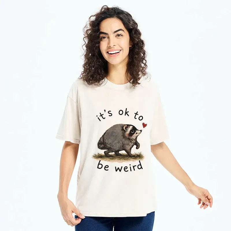 Japanese Vintage Raccoon T-Shirt for Summer