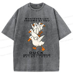 Funny Japanese washed t-shirt for daily wear
