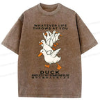 Funny Japanese washed t-shirt for daily wear