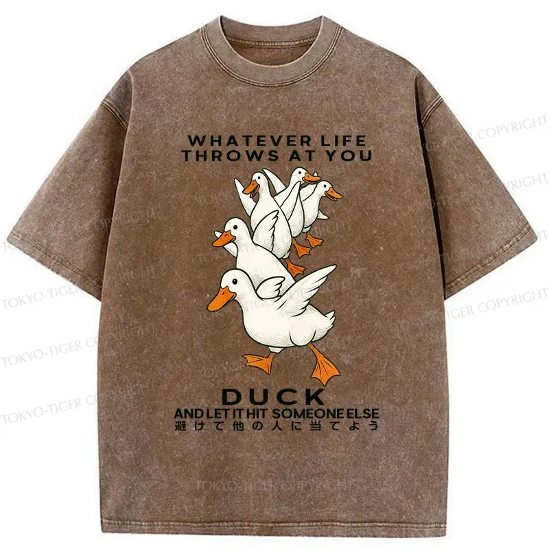Funny Japanese washed t-shirt for daily wear