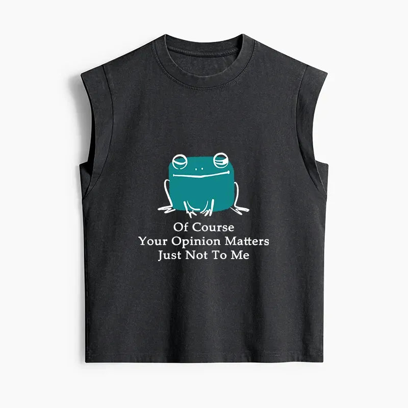 Kyoto-Lion Cool Frog Unbothered By Others Opinions Women's Washed Tank Tops