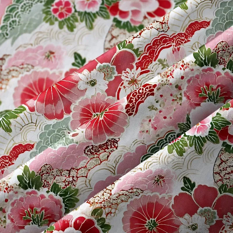 Kyoto-Lion Bright Flowers Aloha Hawaiian Shirt